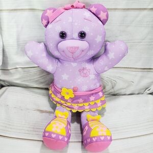 2014 Original Doodle Bear Plush Stuffed Toy 16 Inch Purple Pink Yellow Nylon